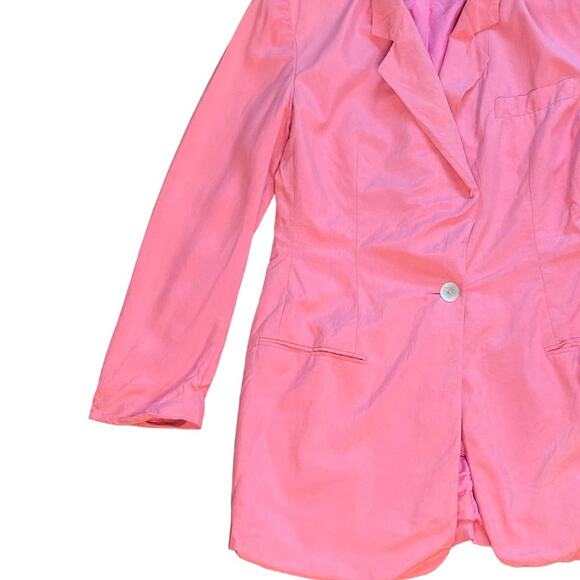 Vintage Collection Point of View Boyfriend Fit Barbie Pink Blazer Size Small - Picture 3 of 6
